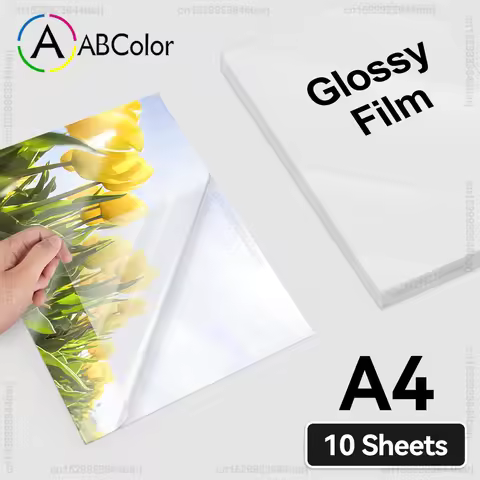 10 Sheets A4 Transparent Cold Laminating Film Adhesive Hologram Broken Glass Dot Paper Tapes Film DI