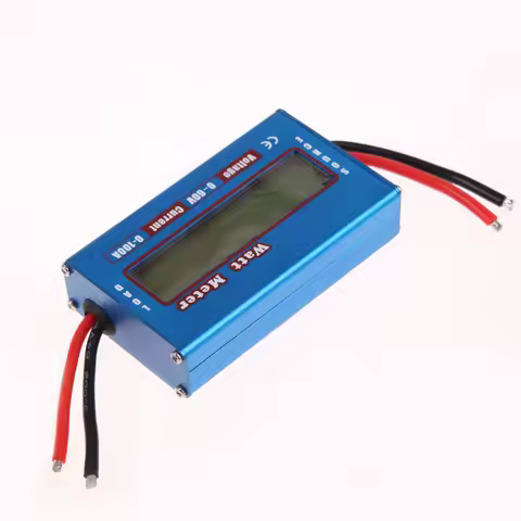Digital LCD Display Blue DC 60V 100A Balance Voltage Battery Power Analyzer Watt Meter Checker Balan