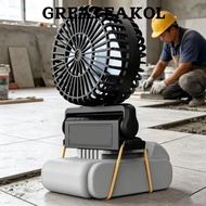 GREATESKOL Lithium Battery Fan, 14-21V Battery Angle Adjustable Outdoor Working Fan, Adjustable Fan 