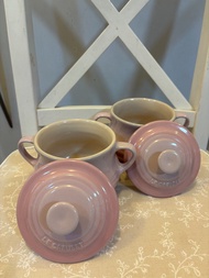 Le Creuset 粉色雙耳湯盅