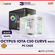 OCYPUS IOTA C50 CURVE ARGB DIGITAL ATX CASE - BLACK / WHITE (3 Years Warranty)