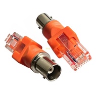btsg 2 Pack BNC to RJ45 Coupler Adapter Coincident Cable Tester Link for Coaxial Cable Testing with 