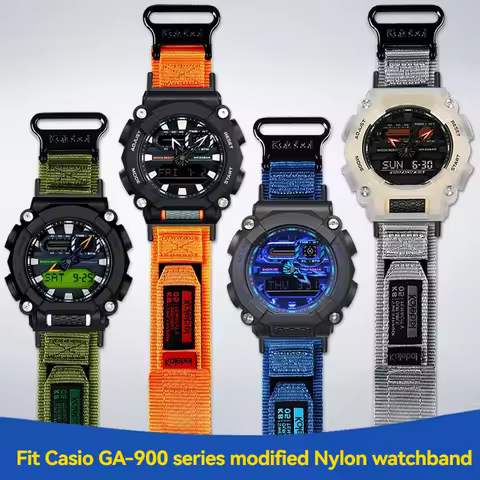 For Casio G-SHOCK Sports canvas strap for GA-900 GA900 Modified Watchband Waterproof Sports nylon GA