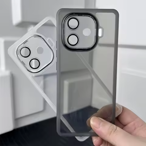 Luxury Lens Film Phone Case for VIVO IQOO Z9 Turbo Z9X 5G 360 Camera Protective Clear Soft Back Cove