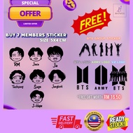 BTS members cute emoji Vinyl logo premium ( Die - cut)