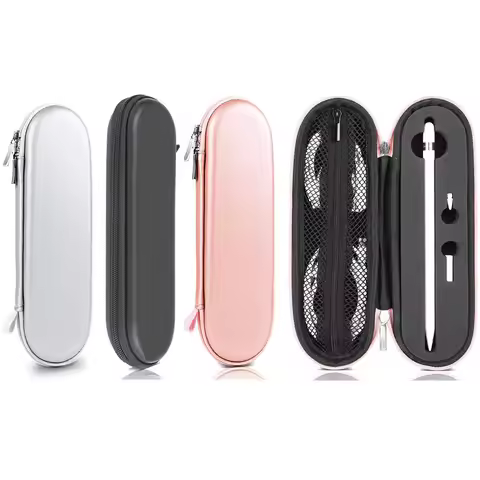 Case Holder for Apple Pencil Pro PU Leather Pouch Cover For Apple Pen 1/2/3 Accessories USB Cable Sa
