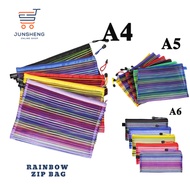 [STATIONERY] RAINBOW ZIP BAG / PENCIL BAG A6 / A5 / A4