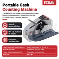 V30 / V40 Portable Money Counter Multi-Currency Cash Banknote Money Bill Counter Counting Machine Fi