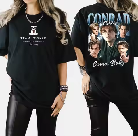 Team Conrad Bootleg Comfort Colors Shirt Conrad Fisher T-Shirt The Summer Turned Pretty Shirt Cousin