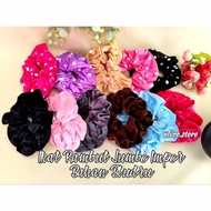 Ikat Rambut Scrunchie PREMIUM Bahan Bludru Jumbo Kualitas Import - Kuncir Rambut Import Jumbo
