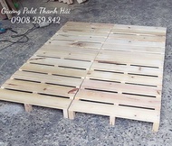 Giường palet gỗ thông Mỹ (làm từ ván mới nhập khẩu)