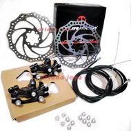 rem sepeda mtb rem set cakram sepeda set disc brake Turanza 160 mm kabel pacific 175 cm