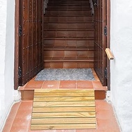 Threshold Ramp, Wheelchair Door Ramp Threshold Tall 4 Inch/ 10cm, Wood Curb Ramps for Driveway Extra