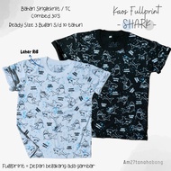 AM27 FULLPRINT BOYS' T-SHIRT 1-10 YEARS - SHARK Shark Boy Shirt