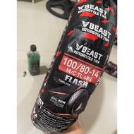 100/80x14 beast tire with tire sealant and pito