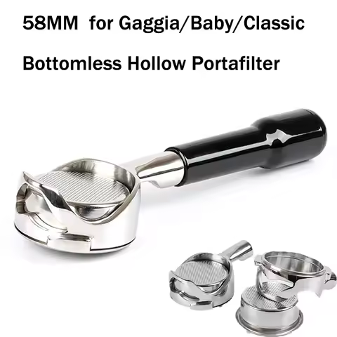 For Gaggia/Baby/Classic Coffee Machine Modified Handle Filter 58MM Bottomless Hollow Portafilter Sta