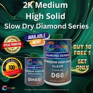 [BUY 10 FREE 1] 2K Clear Auto Car Paint Slow Dry 2:1 D60 Medium High Solid Premium High Gloss Clear 