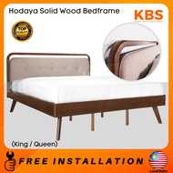 (FREE Installation+Shipping) KBS Hodaya FULL SOLID WOOD Bed Frame / Mid Century Classis Style Furnit