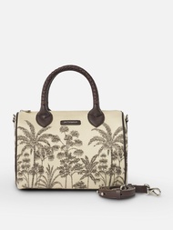 Coconut Palm Chenille Satchel Small Bag
