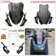 YAMAHA NEW V2 NMAX 2020  WINDSHIELD VISOR ADJUSTABLE. VISOR INCLUDER BRACKET SCREW NUT  SMOKE ADJUST