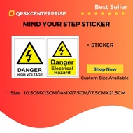 Danger High Voltage / Danger Electrical Hazard Sticker