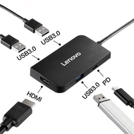 Lenovo S705 Multifunctional 5 in 1 Type-C Hub Docking Station Adapter with 3*USB 3.0 / 4K HDMI / PD 