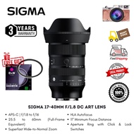 Sigma 17-40mm f/1.8 DC Art Lens APS-C | f/1.8 to f/16 ( 3 Year Warranty )