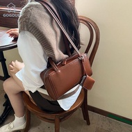 GOGOUP Shoulder Bag, PU Leather Handbag Tote Bag, Casual with Mini Wallet Solid Color Large Capacity