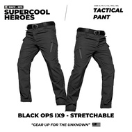 SCH IX9 Tactical Pant Stretchable Black Ops Series Seluar Operasi PDRM CID UTK VAT69 KOMANDO BDU CQB