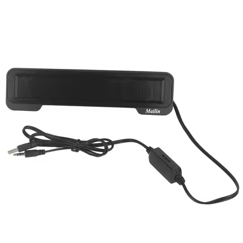 Mini Soundbar laptop PC speaker with jack 3.5mm USB power input compact and portable design