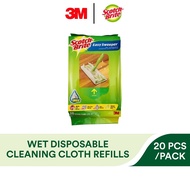3M™ Scotch-Brite™ Easy Sweeper Wet Disposable Cleaning Cloth Refills, 20 pcs/pack, For Easy Sweeper Mop