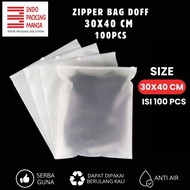 Zipper Bag Doff 30x40 contents 100 Pcs Zipper Pouch/ Zipper 30x40 Travel Organizer Bag