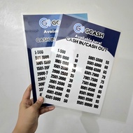 Laminated GCash Rates Sign – Load & Cash In/Out Price List for Display