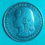 Uang koin Belanda 1 gulden thn 1892