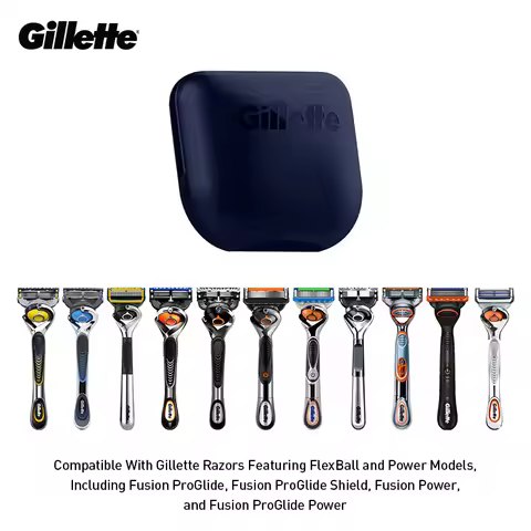 Gillette Razor Blade Head Travel Protective Case Portable With Drainage Holes Fit Mach3 Fusion5 Skin