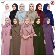 Jubah Qaira Jubah Abaya WARDINA Muslimah | Jubah Umrah Haji Abaya Ironless