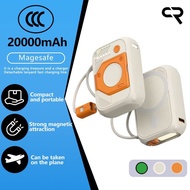 CCC certified power bank 30,000mAh magnetic wireless power bank with Type-C/iOS data cable. Newly up