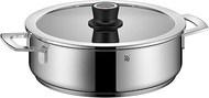 WMF VarioCuisine Roasting Dish Aroma Steamer with Silence Glass Lid and Thermometer Cromargan Stainless Steel Induction Silicone Rim