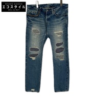 Hysteric Glamour 0212AP03 修補紅色赤耳直筒牛仔褲 32碼 [二手]