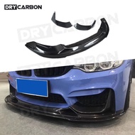 On sale Carbon Fiber Car Front Bumper Lip Spoiler Side Splitters for BMW F80 M3 F82 F83 M4 2014 2015