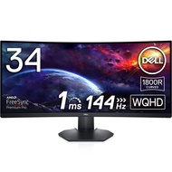 Dell S3422DWG 34" Curved Gaming Monitor Gaming Display (3 yr No-Brightness Replacement/FPS Orientati