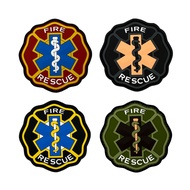FIRE Rescue FIRE RESCUEPVC Rubber Patch 3D Snake Badge Armband with Hook