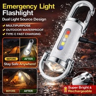 High Capacity Rechargeable Keychain Flashlight SOS Emergency Light Lampu Suluh Lampu Kecemasan SOS P