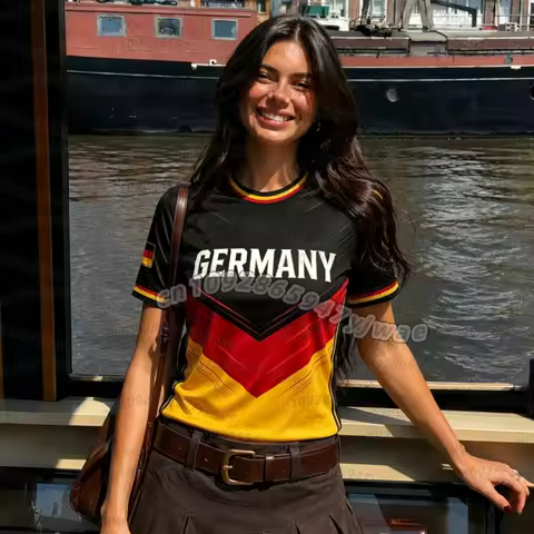 2026 Women Germany Soccer fans Cheerleaders Uniform Jersey Personalized Football Jersey For Men Wome