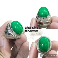 Chinese Jade Ring Size 15x20mm