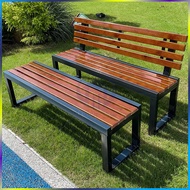 Park Chair Outdoor Bench Outdoor Preservative Solid Wood Bench Square Basketball Courtyard Leisure P