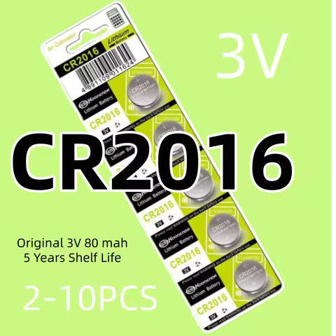 80mAh 3V CR2016 Button Coin Cell DL2016 ECR2016 BR2016 3V Lithium Battery For Watch Car Key Remote C