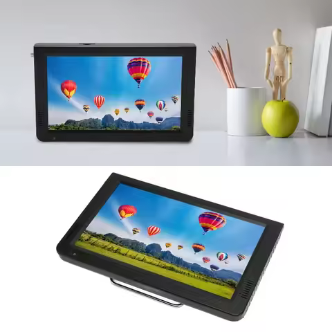 Portable TV 10 Inch High Sensitivity Tuner Rechargeable ATSC Digital TV for Car Outdoor Rechargeable
