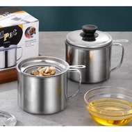 ChanyeStore Oilpot Stainless 304 Size 1L 1.3L/ Oil Container Size 1.3L
