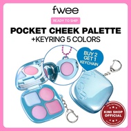 (Buy2 Get1 Keyring) [FWEE] Pocket Cheek Palette 4 colors with keychain